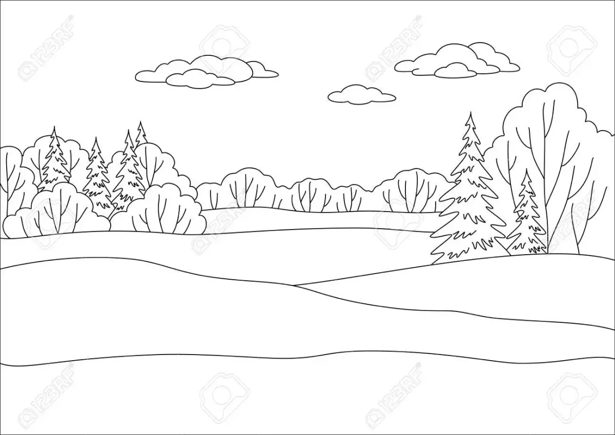 Тропинка раскраска для детей