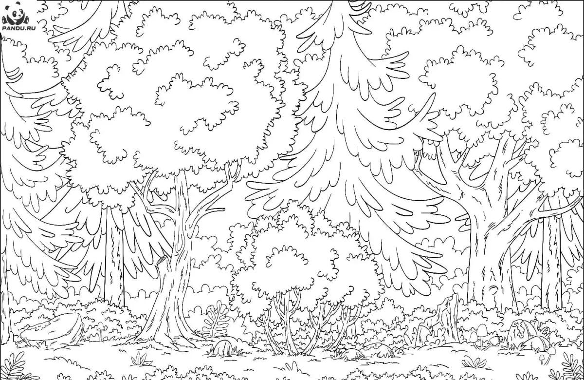 Речка вектор чб