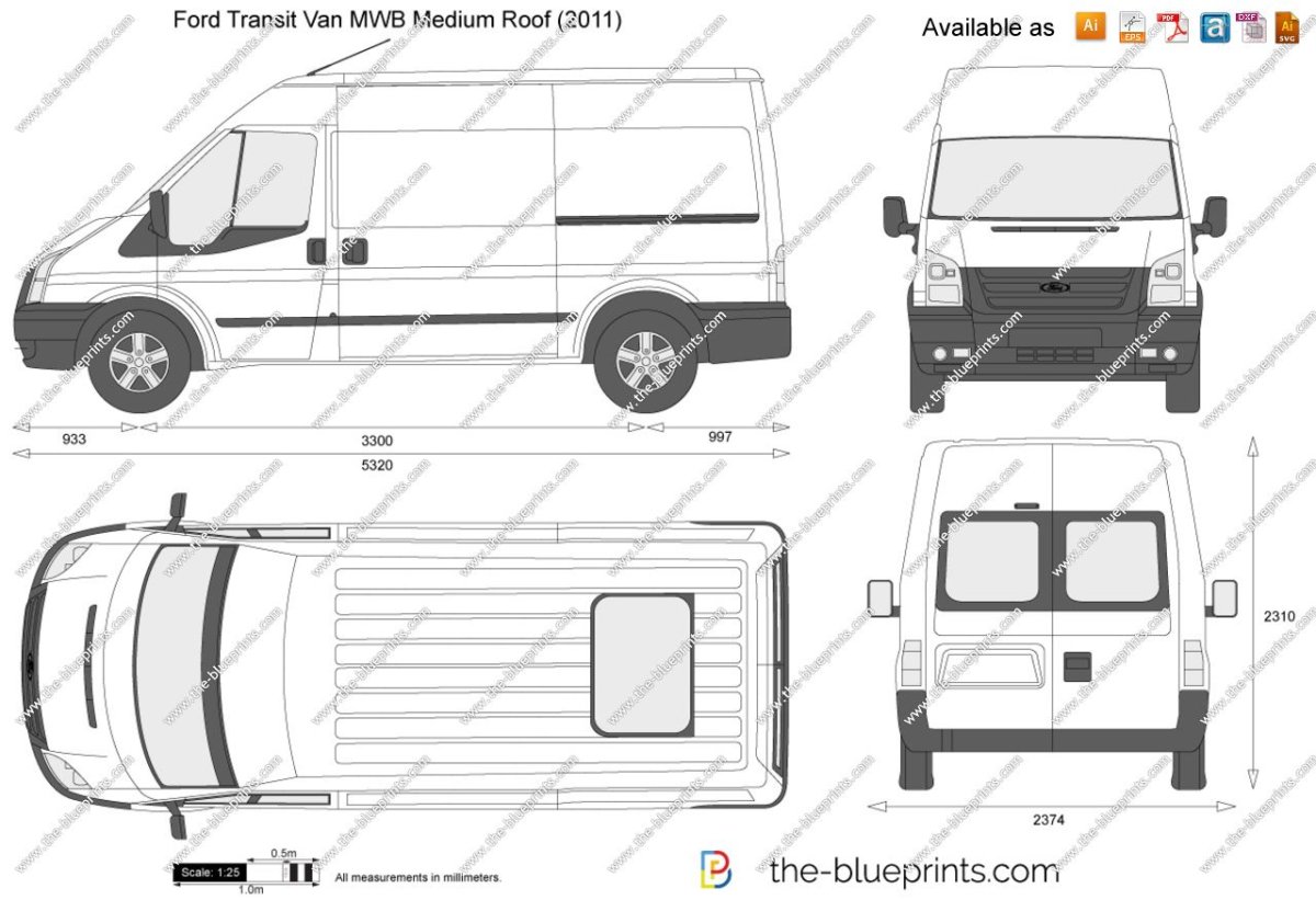 Ford Transit 310 m чертежи