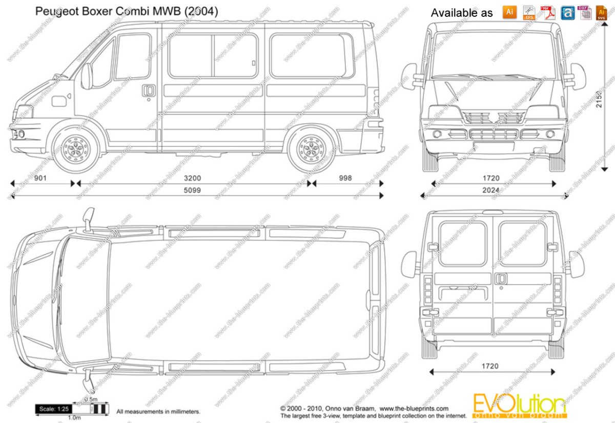 Фиат Дукато l1h2 габариты