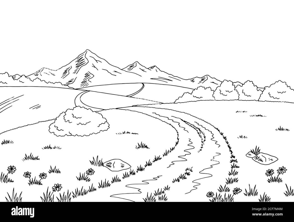 Степь раскраска