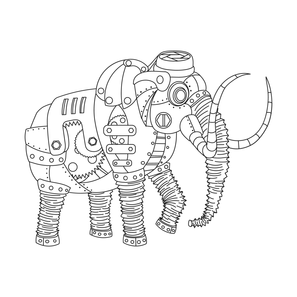 Робот помощник раскраска