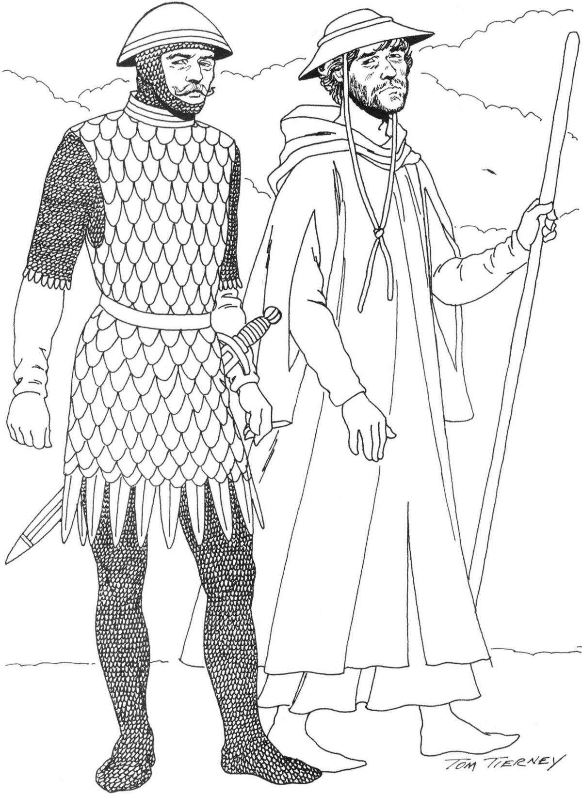 Средние века раскраска