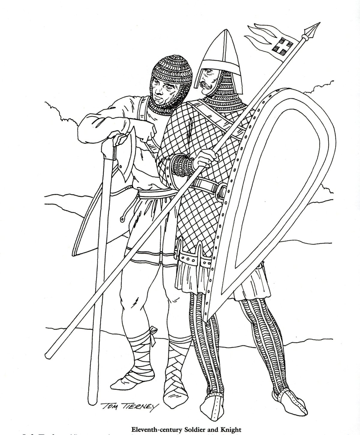 Средневековый замок раскраска