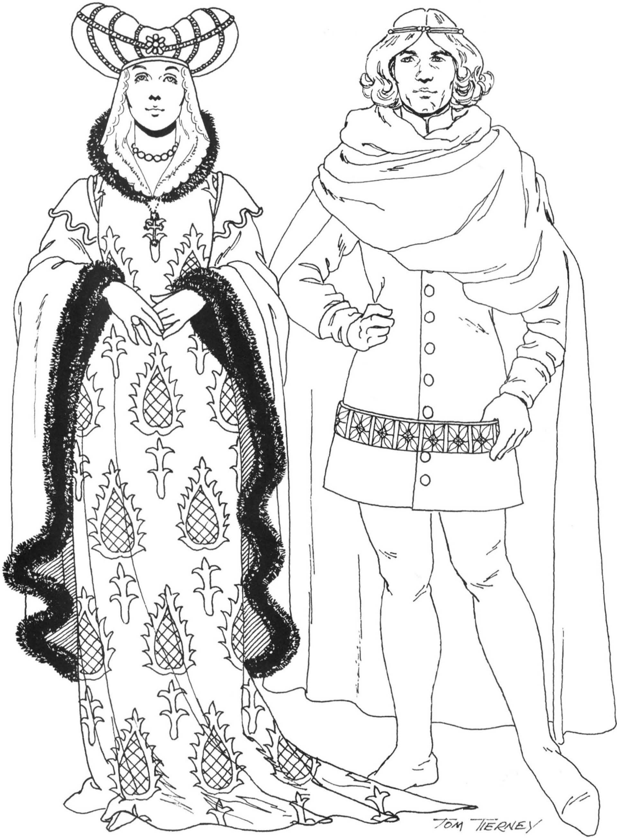 Романский стиль в одежде средневековья рисунки