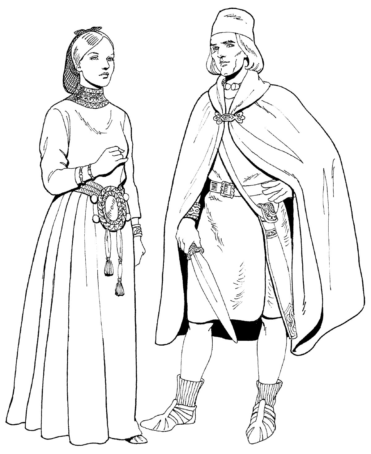 Эскиз исторического костюма