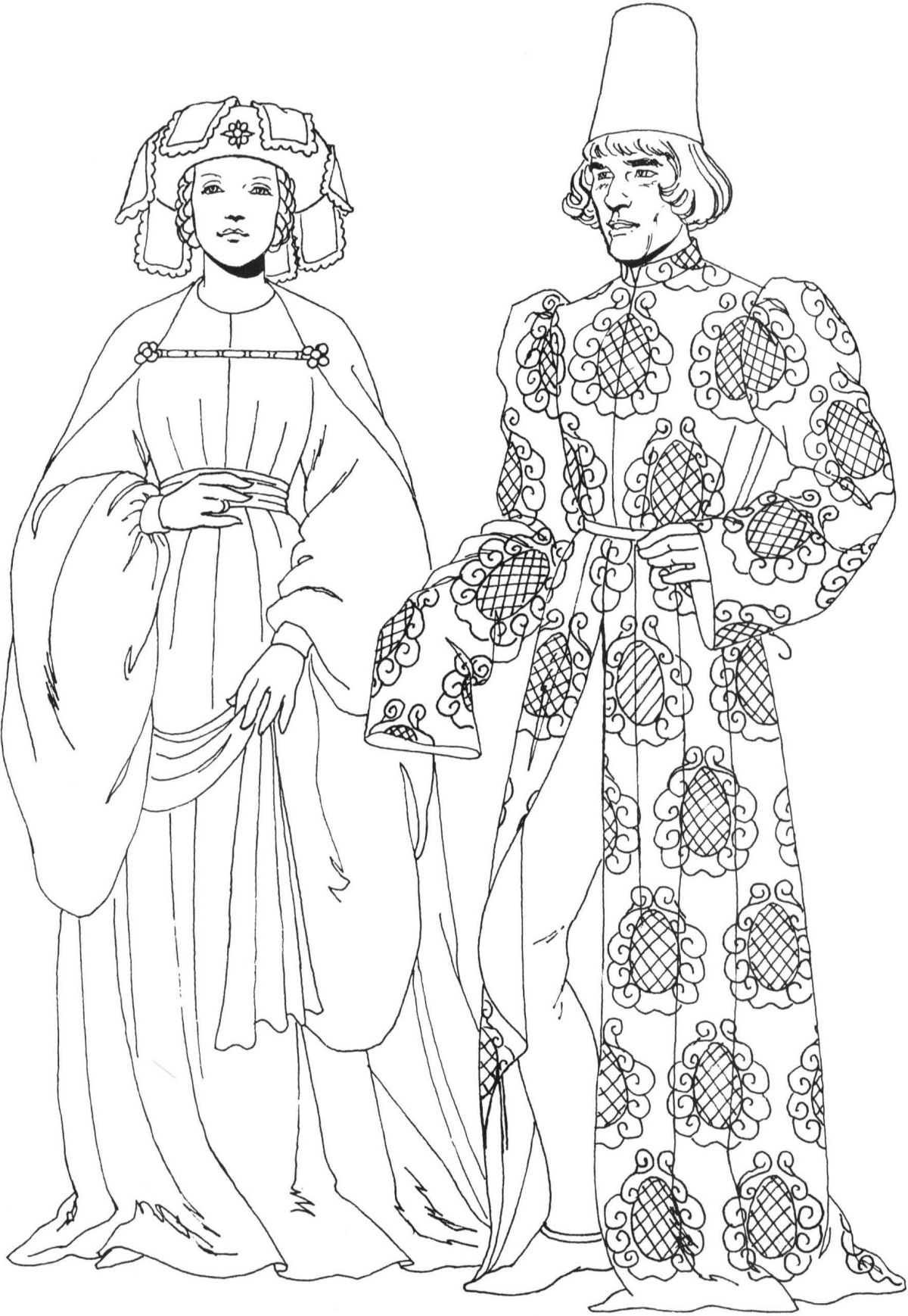 Рыцари. Раскраска