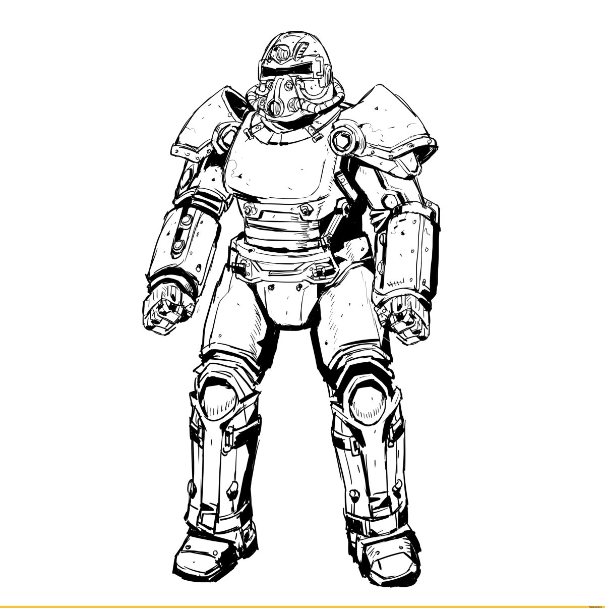 Fallout силовая броня арт