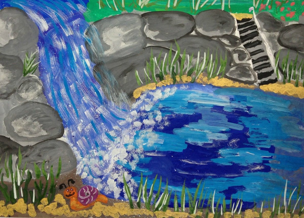 Раскраска. У реки