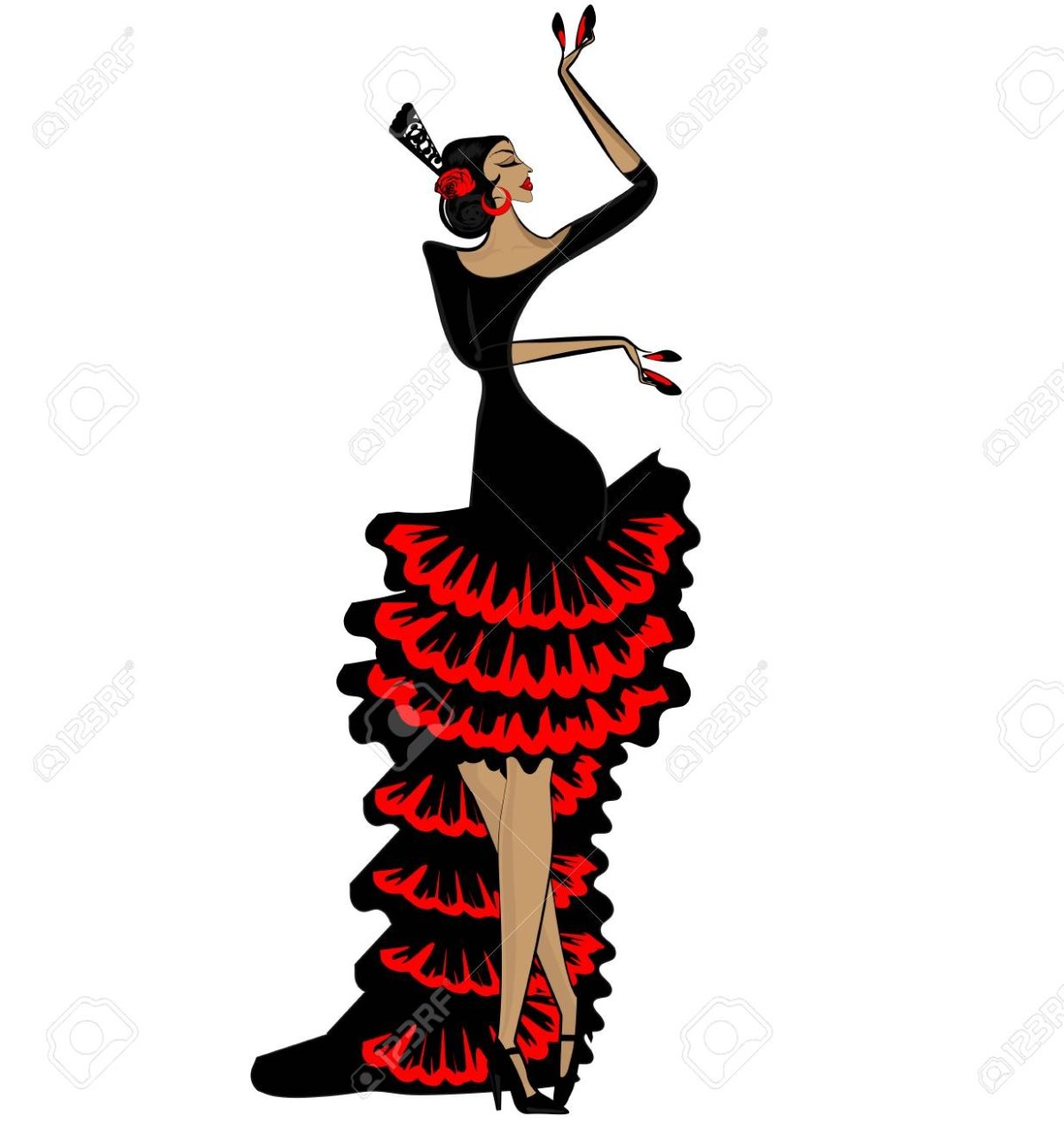 Танцовщица фламенко силуэт