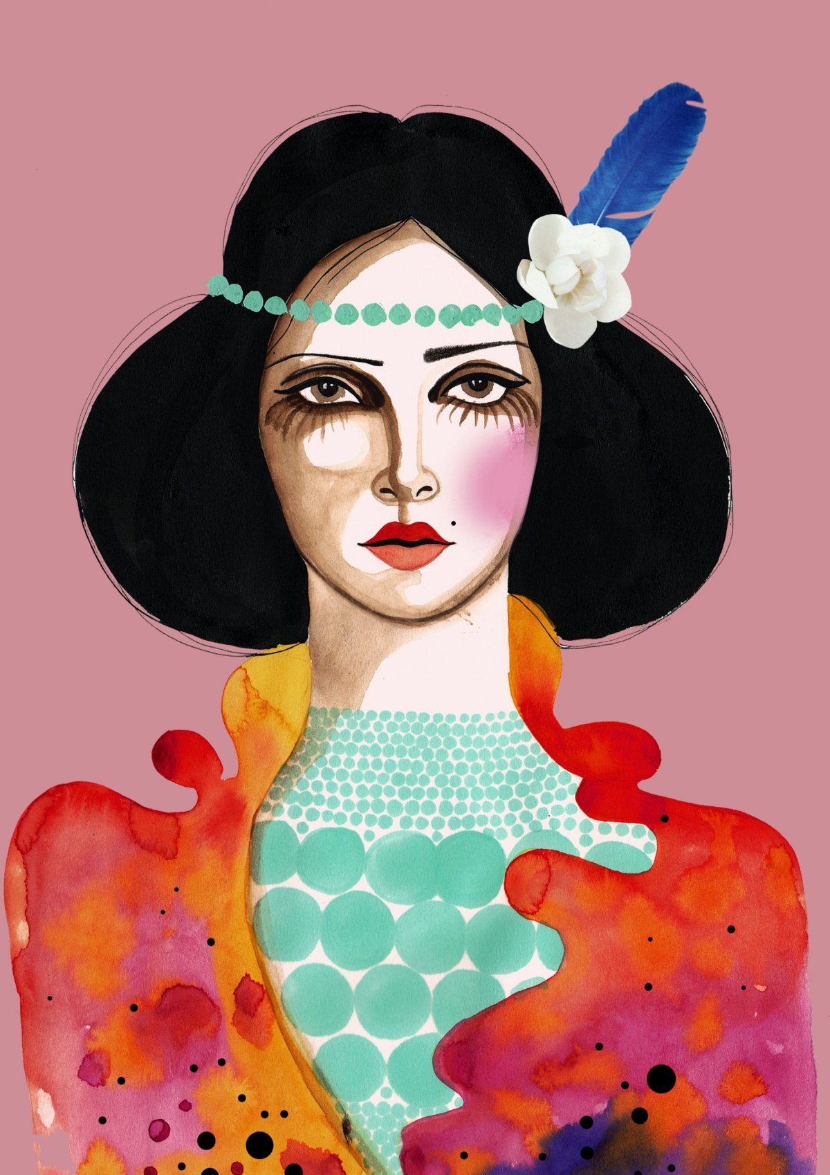 Плакат модели с лицами