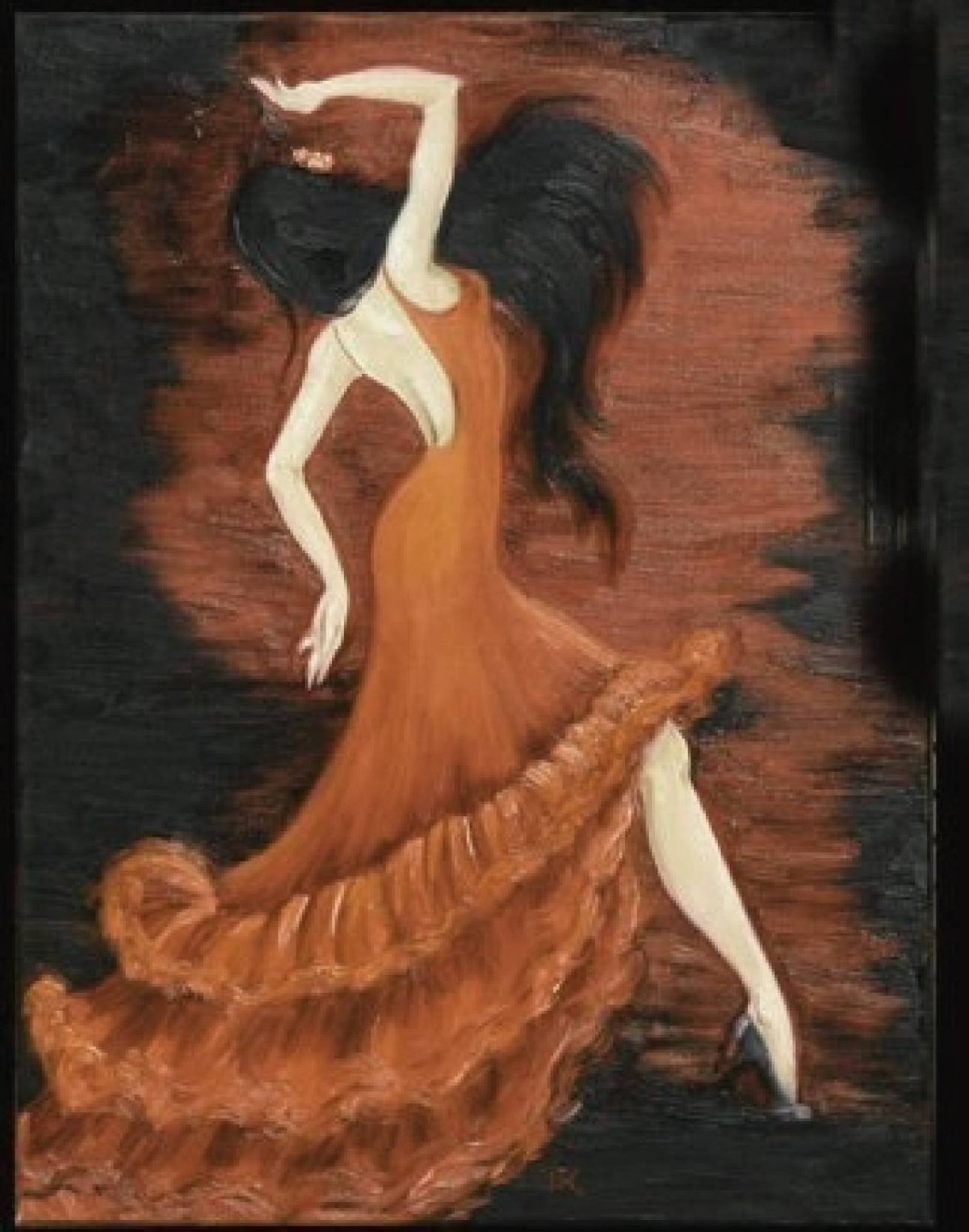 Танцовщица в Красном платье картина