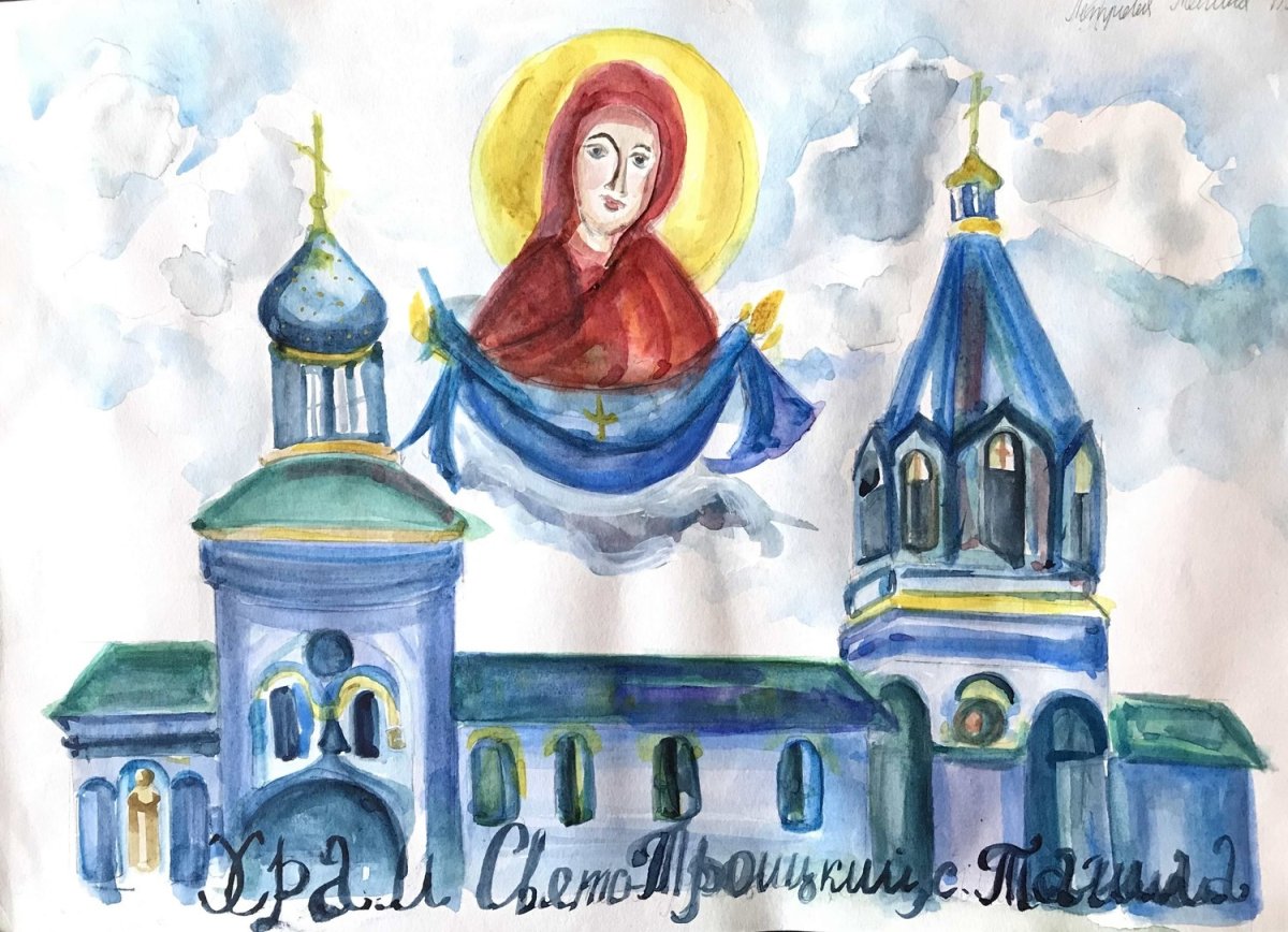 Икона Божией матери прорись