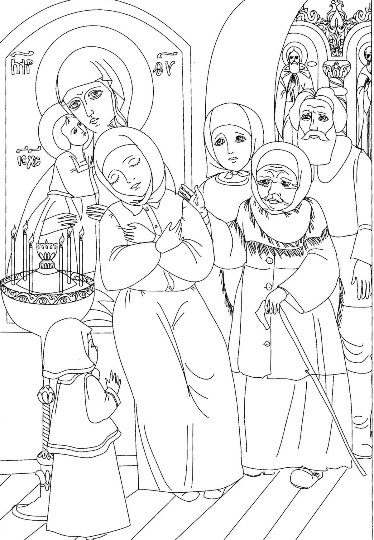 Прорись иконы всех скорбящих радость