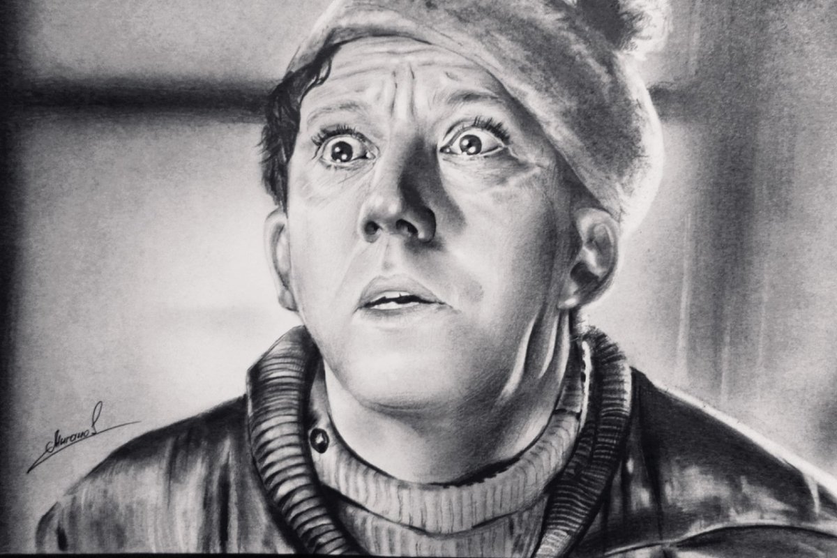 Юрий Никулин портрет карандашом