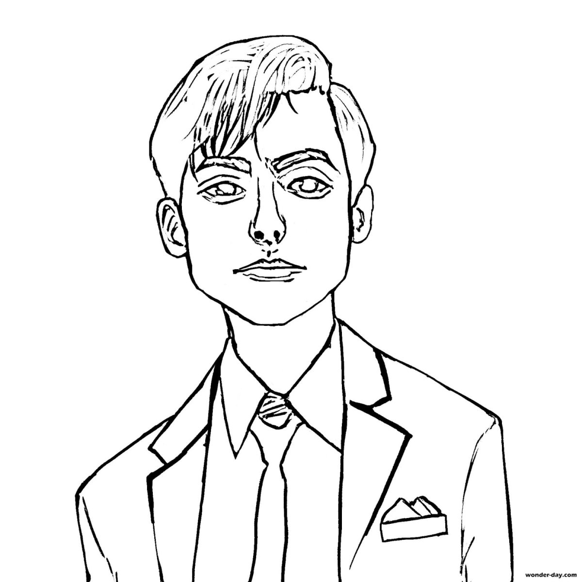 Раскраска пятого из Академии Амбрелла