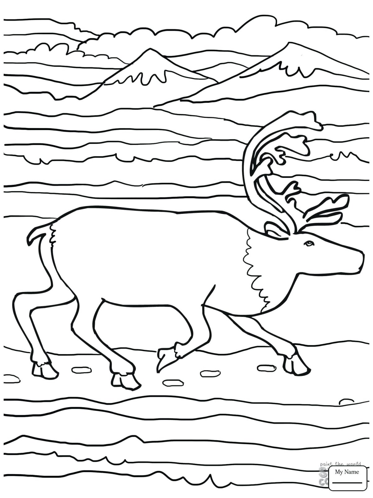 Раскраска горы