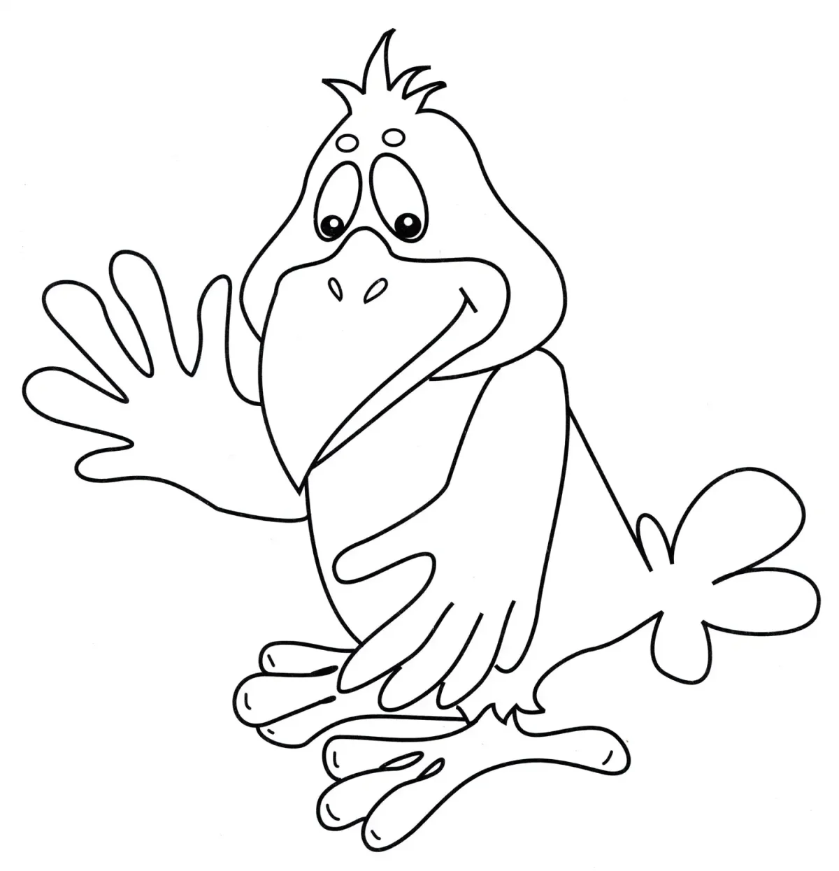 Ворона раскраска для детей