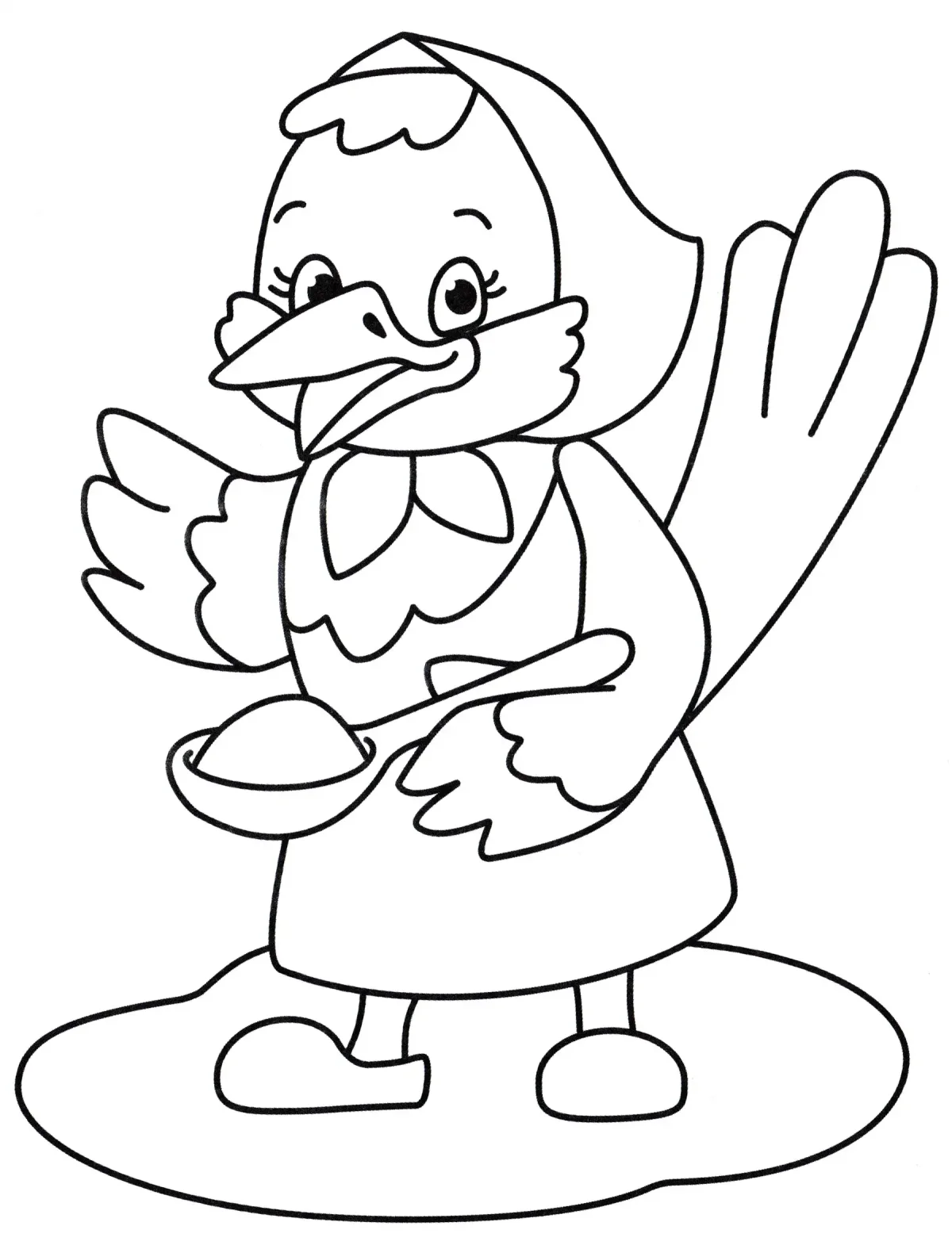 Ворона раскраска