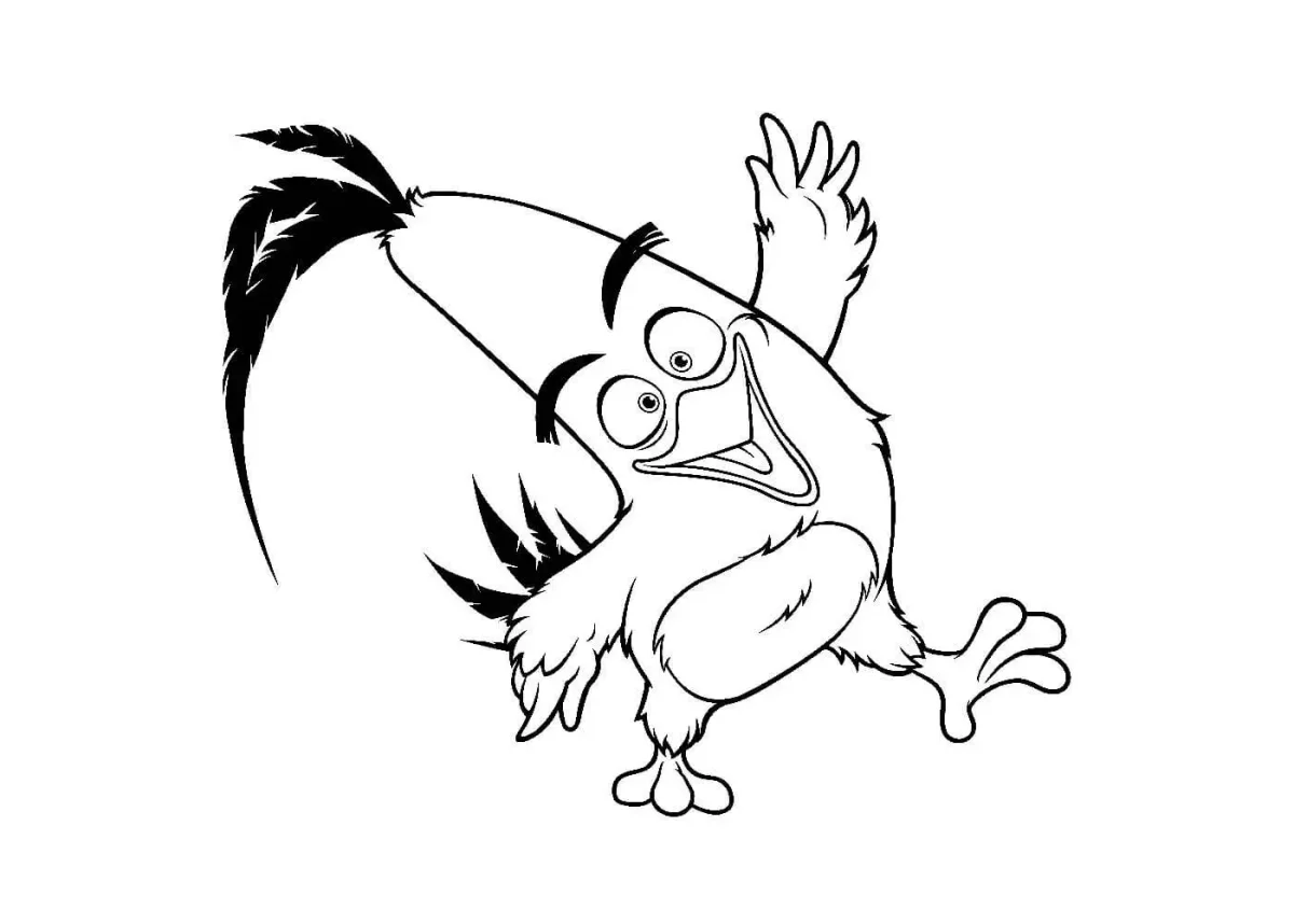 Ворона раскраска