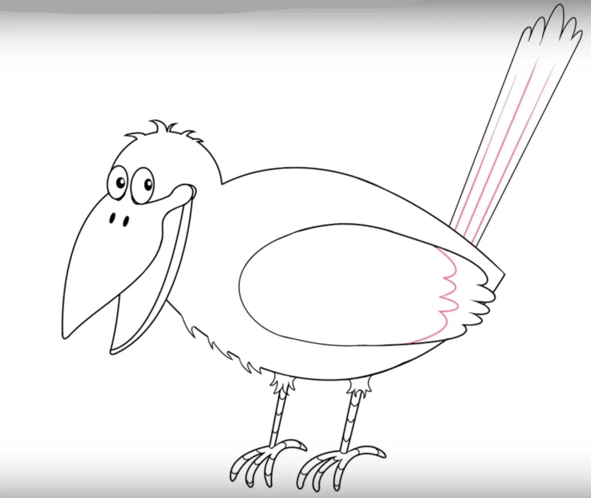 Ворона раскраска