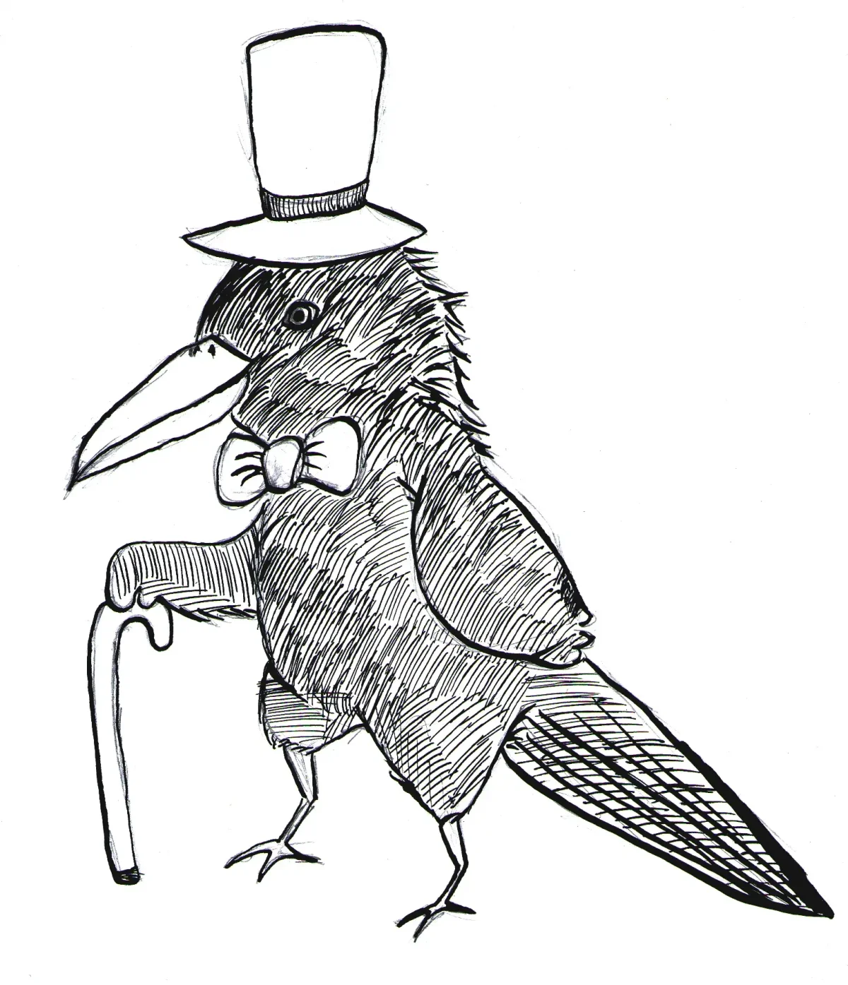 Ворона раскраска