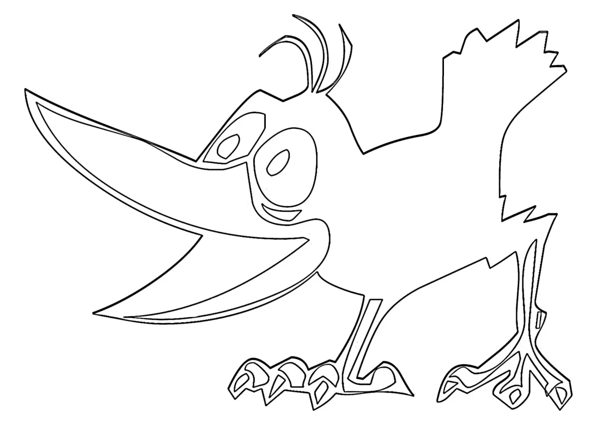 Ворона с сыром раскраска