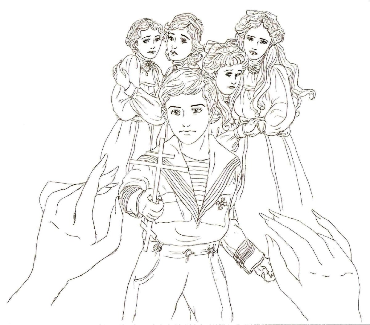 Раскраска Романовы