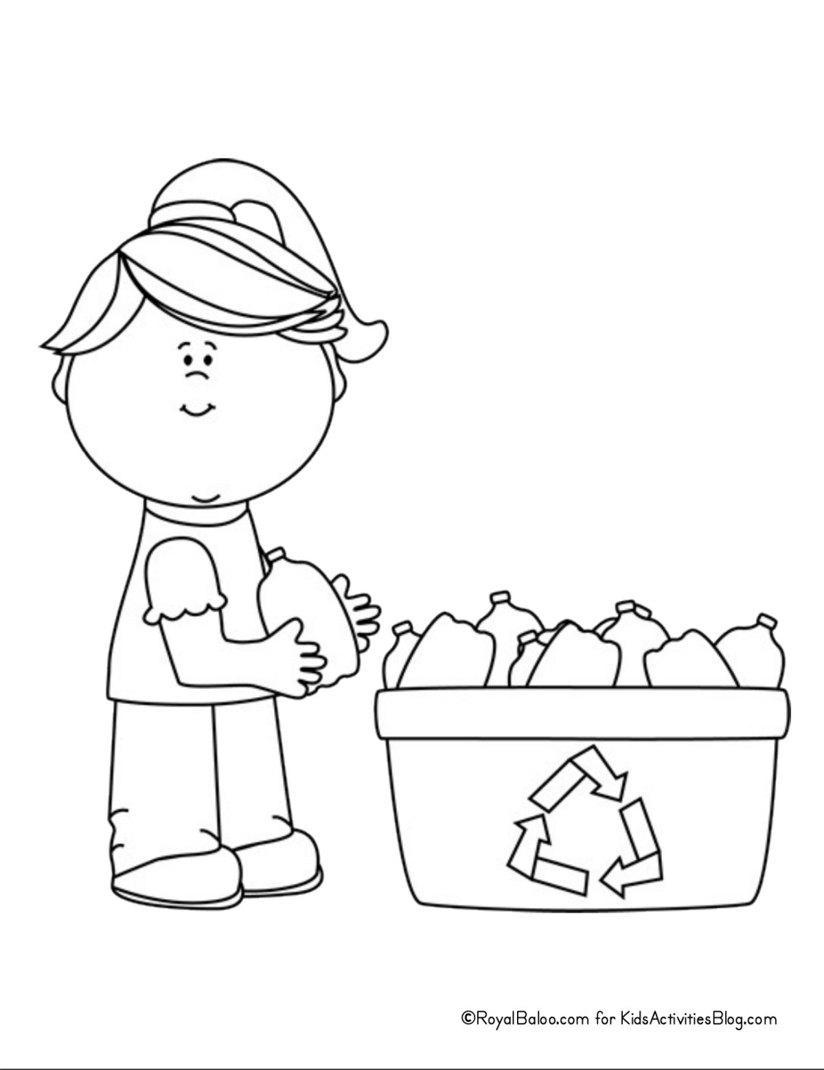 Раскраска уборка мусора