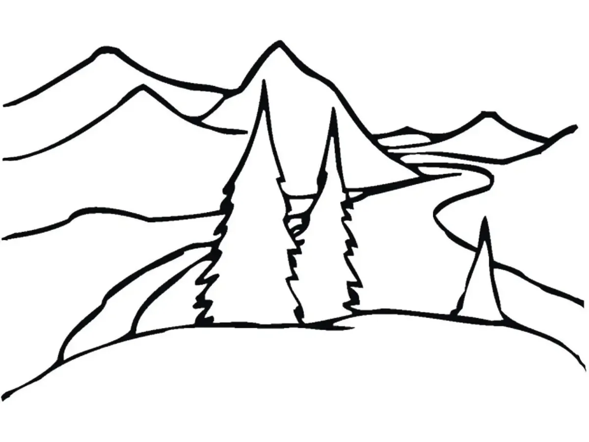 Раскраска горы