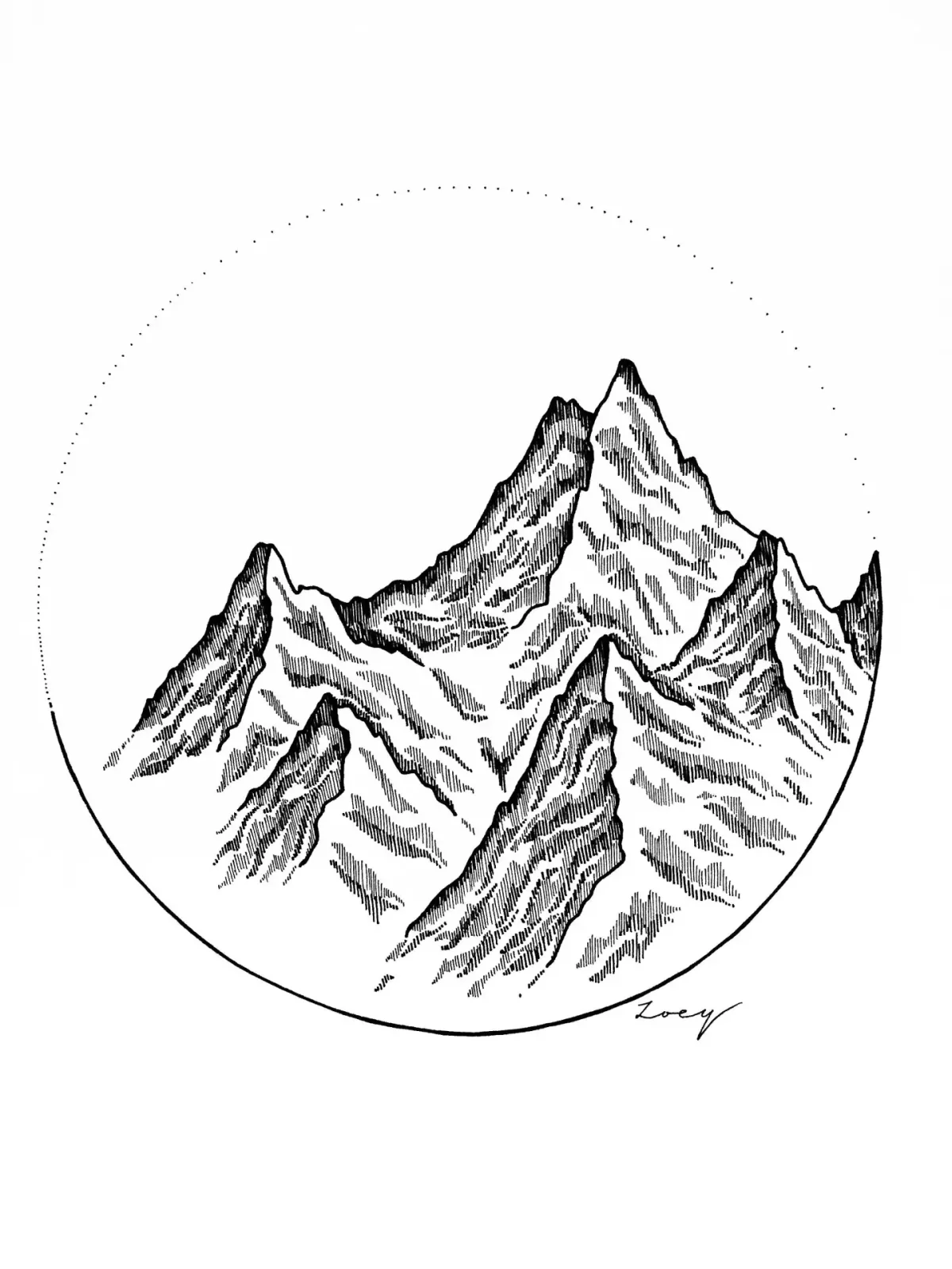 Рисунок гор