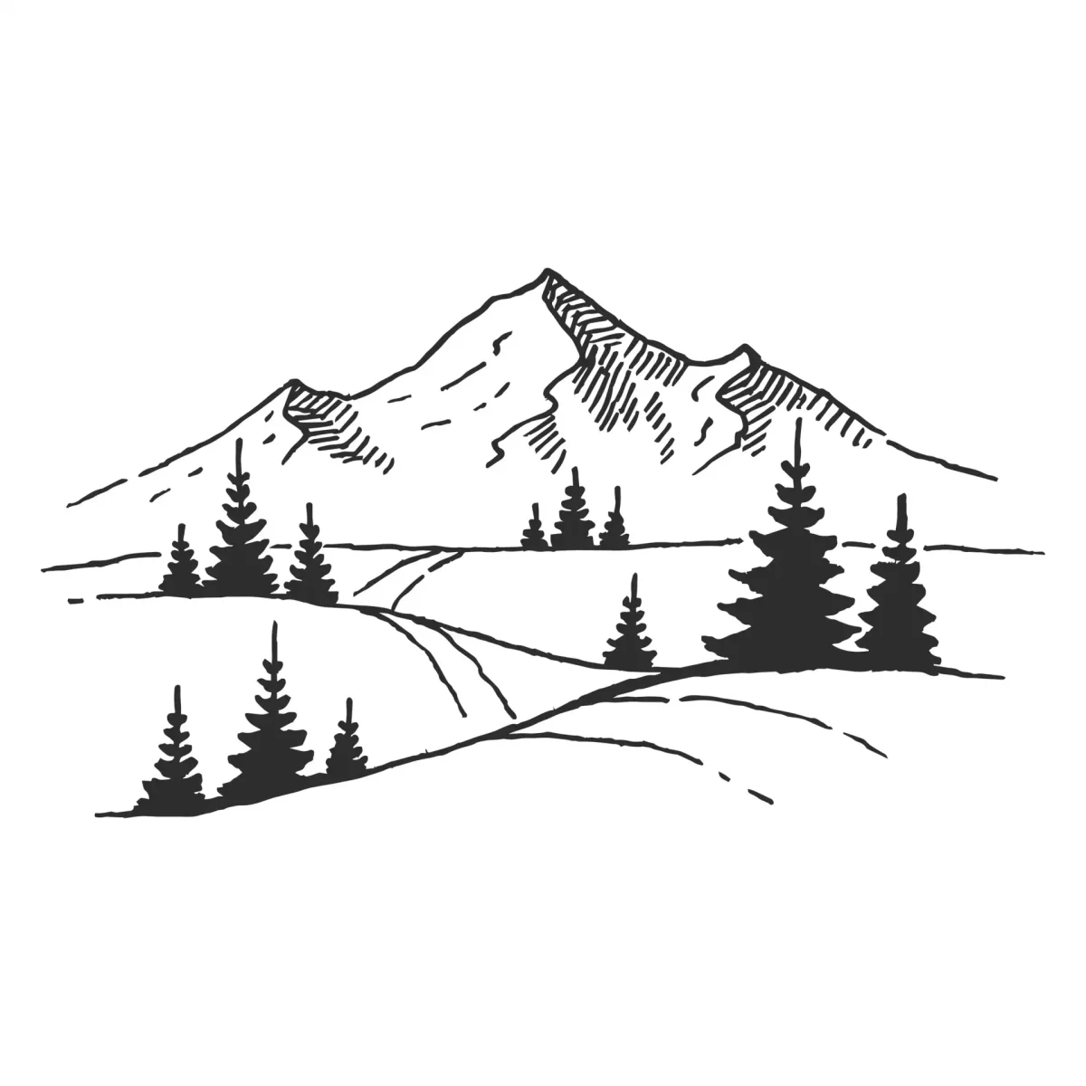 Нарисовать горы