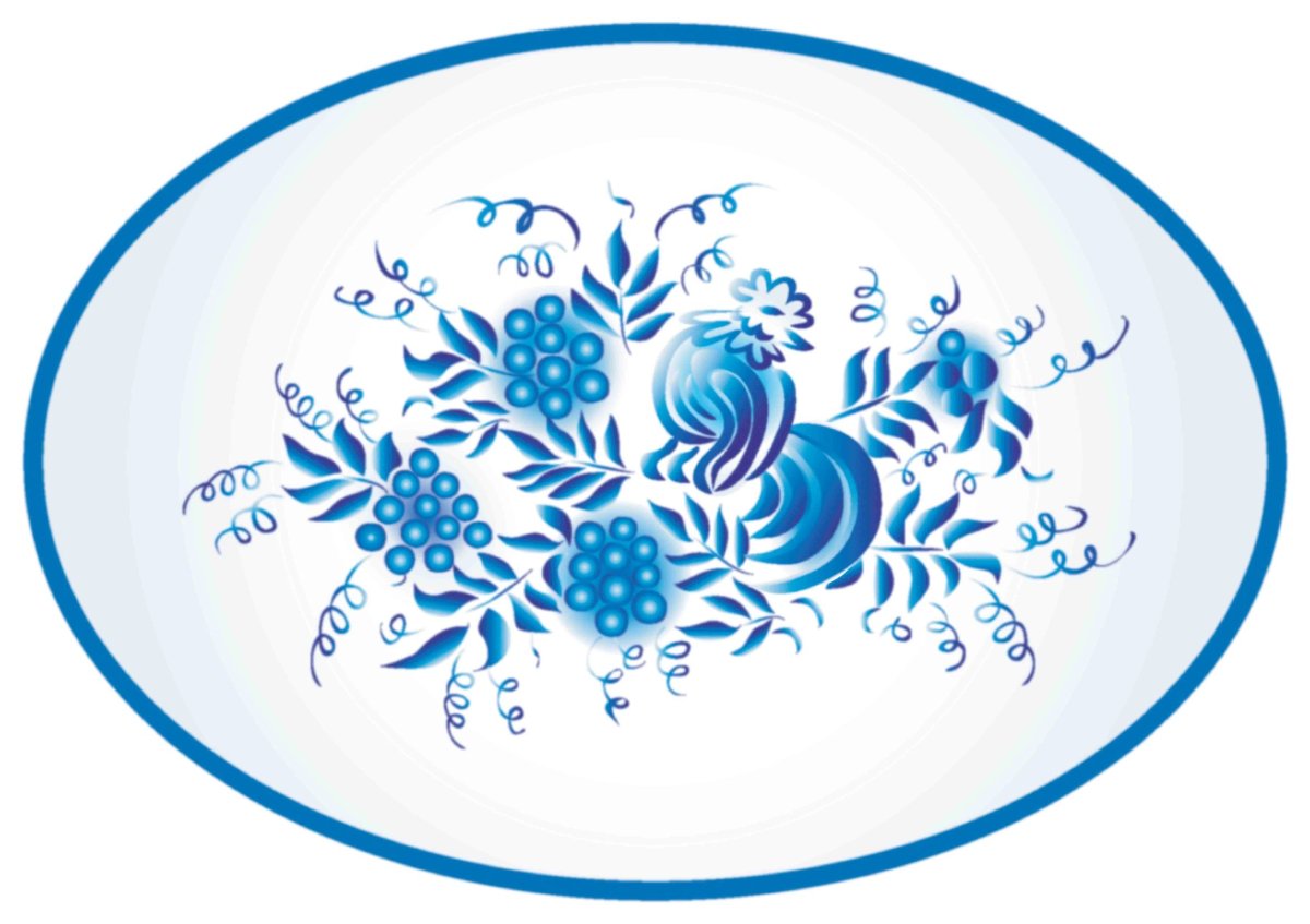 Трафареты посуды гжельской росписи для детей