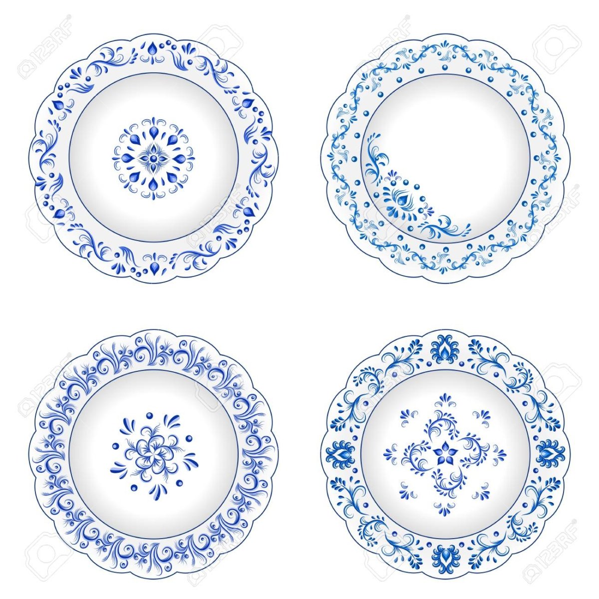 Гжель рисование с детьми