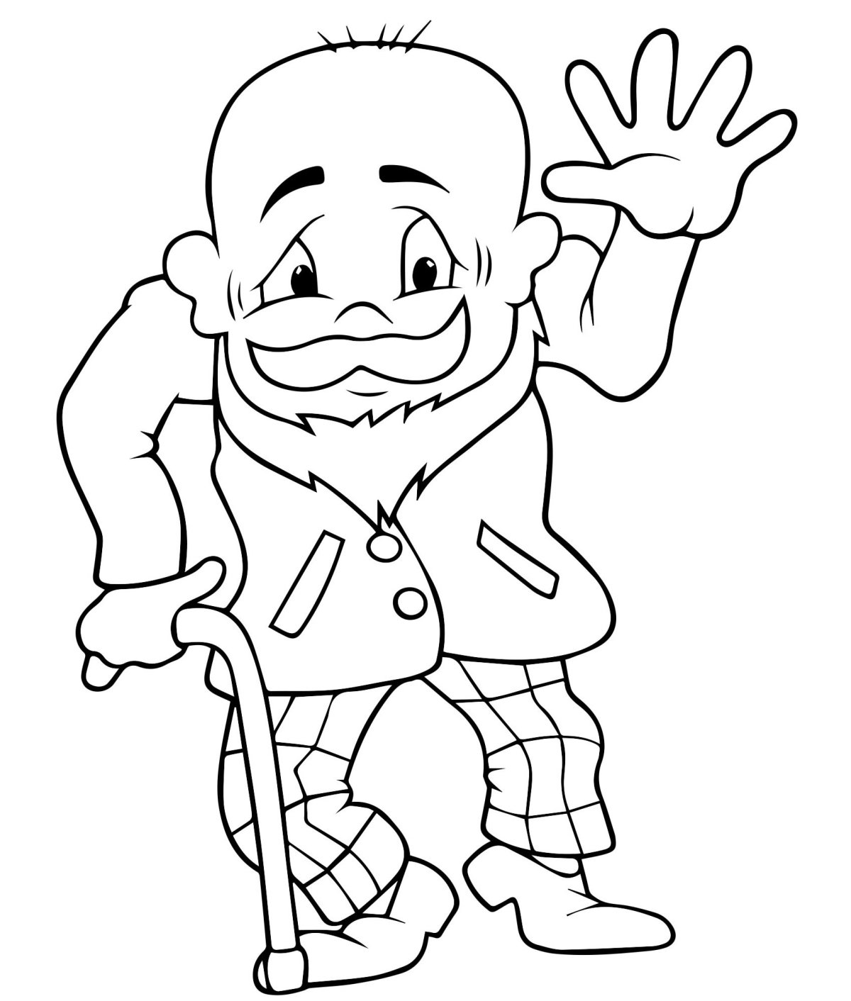 Старичок мультяшный