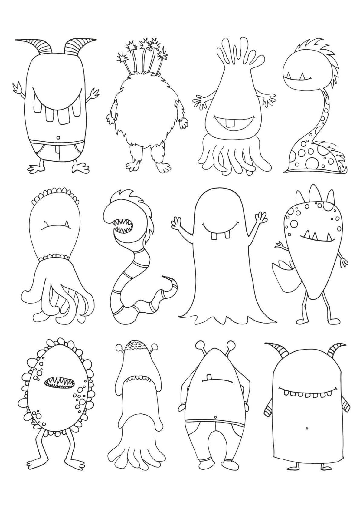 Раскраска монстрики