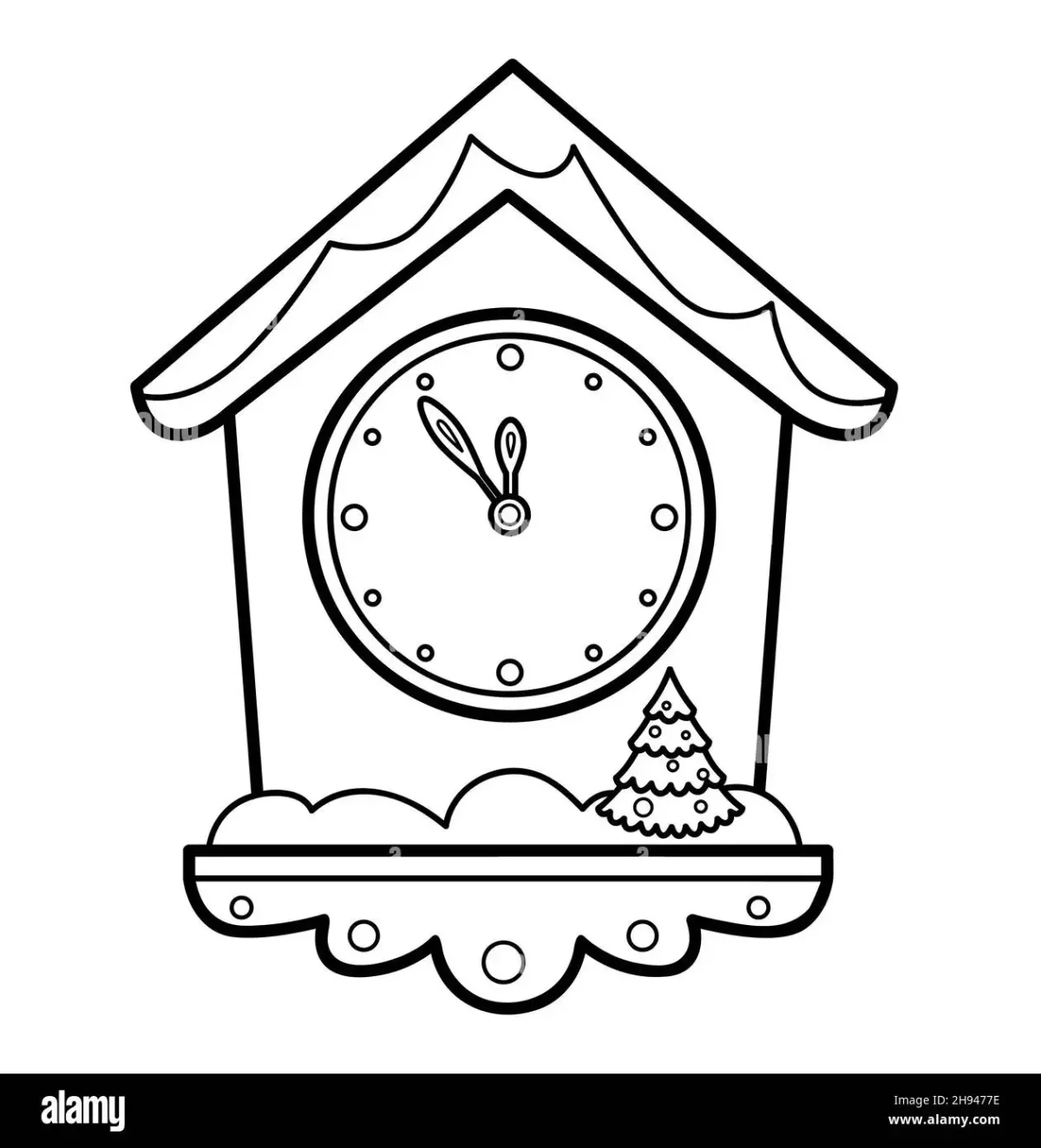 Часы Биг Бен для срисовки