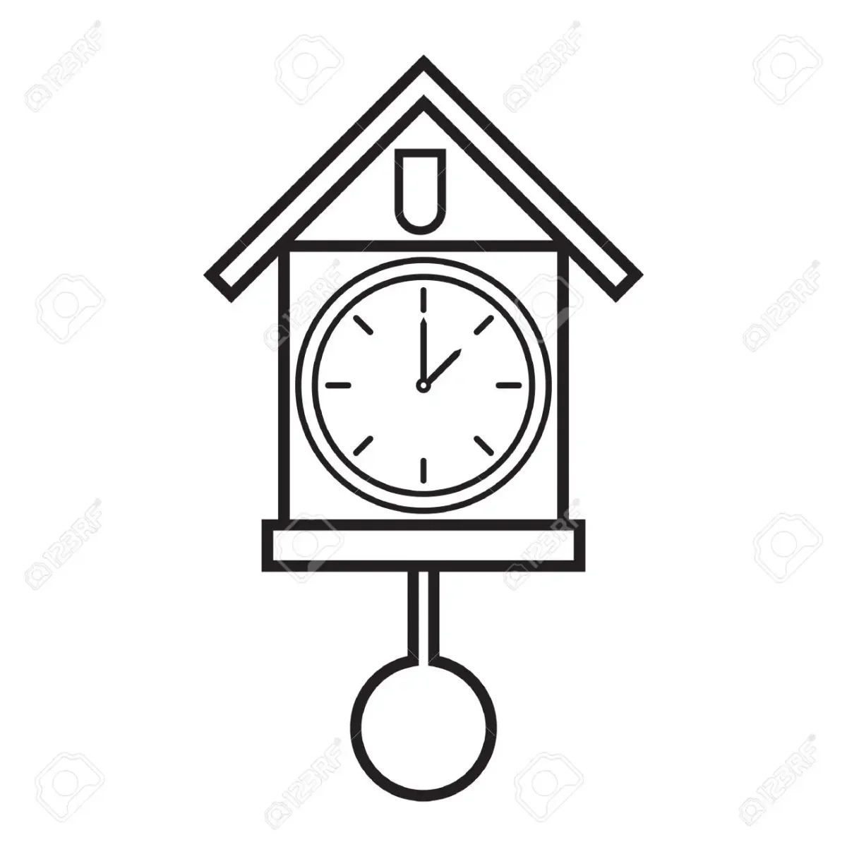 Часы раскраска