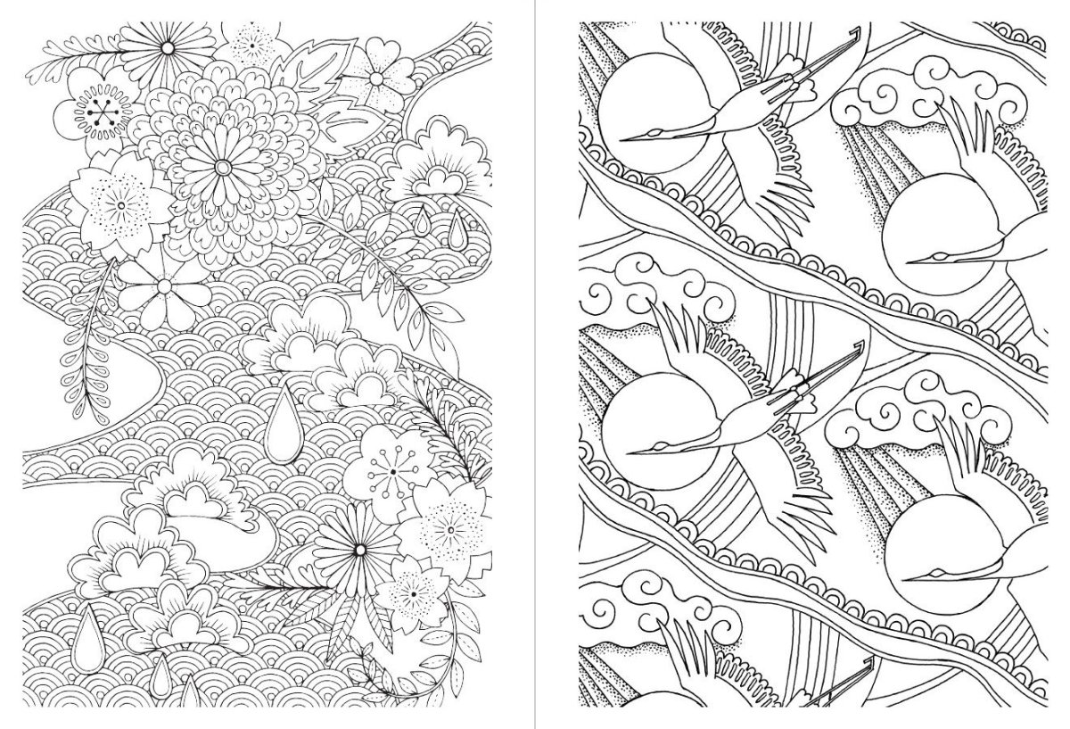 Японские раскраски антистресс