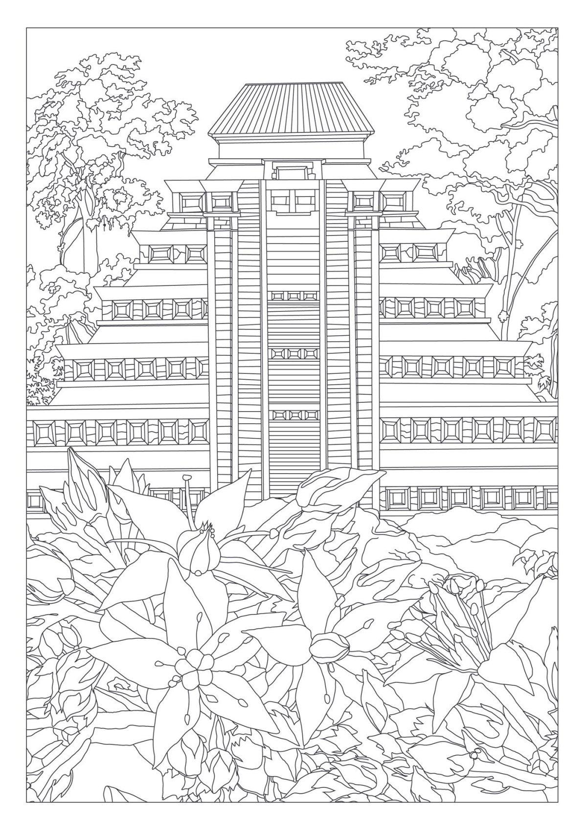 Японские раскраски для взрослых