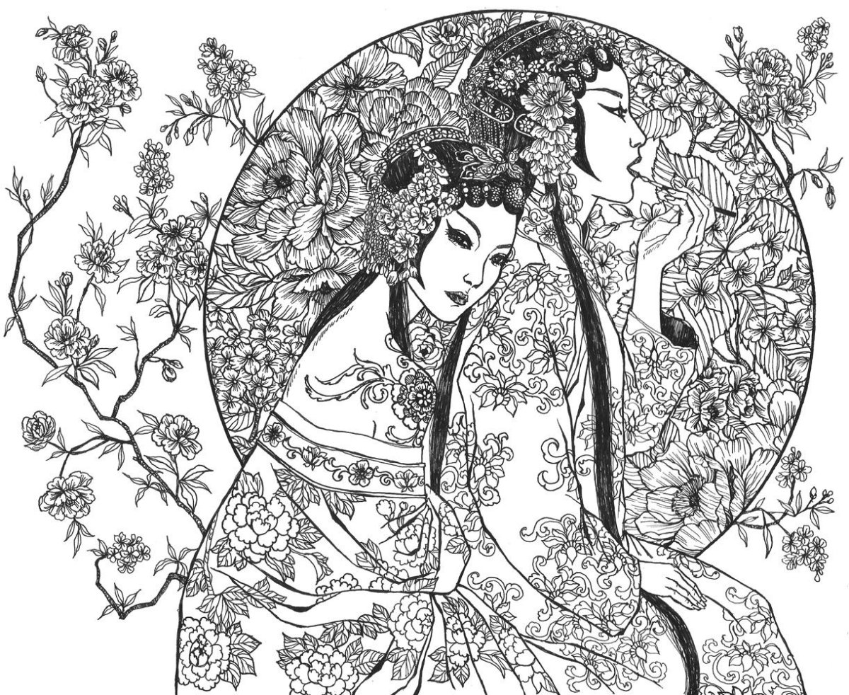 Раскраски в японском стиле