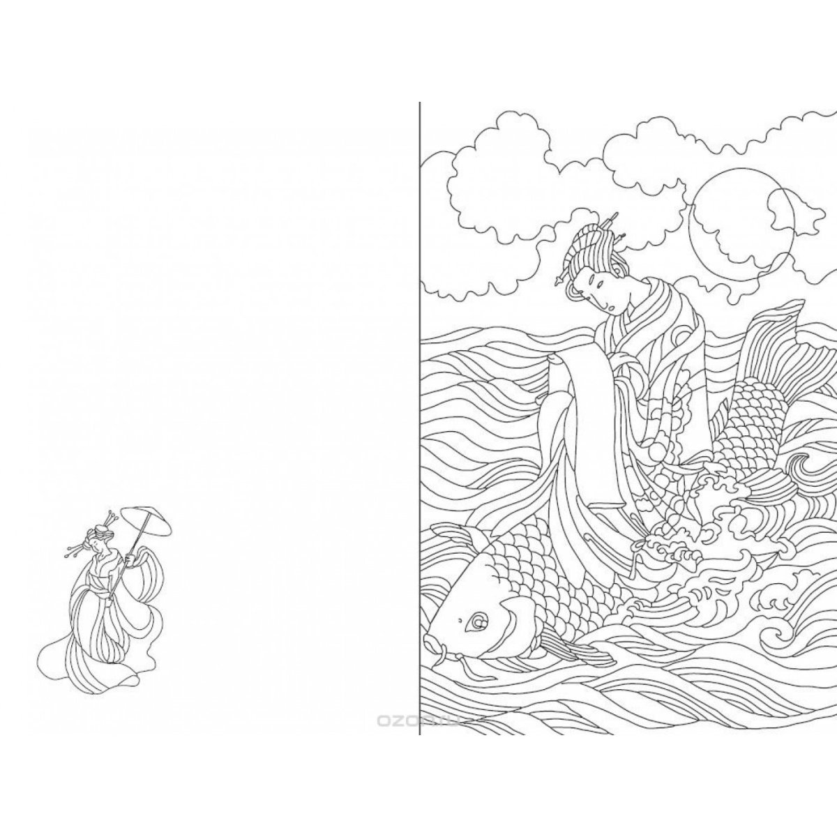 Япония записная книга-раскраска artbook