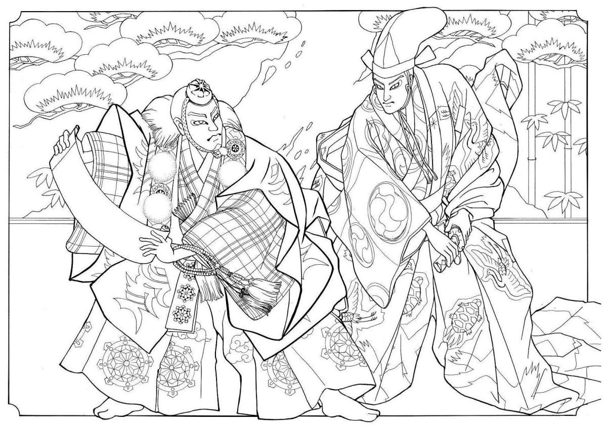 Эксмо / японский театр Кабуки.