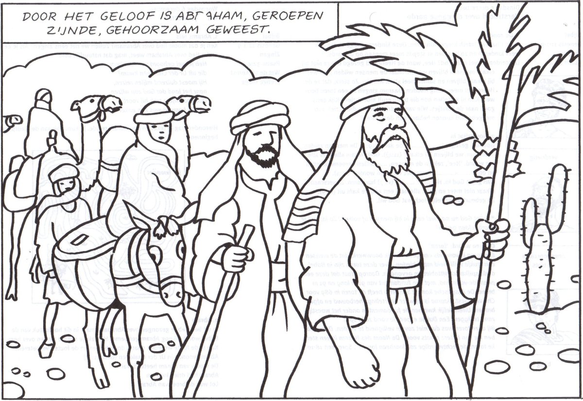 Раскраска Авраам и Сарра