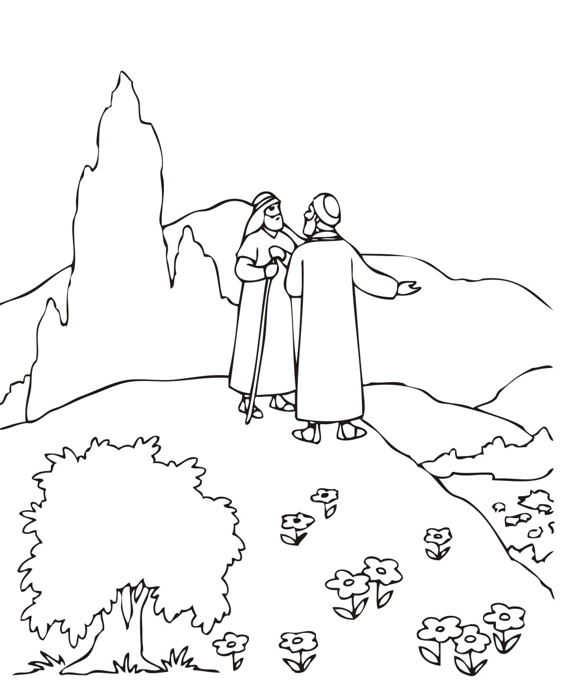 Авраам раскраска для детей