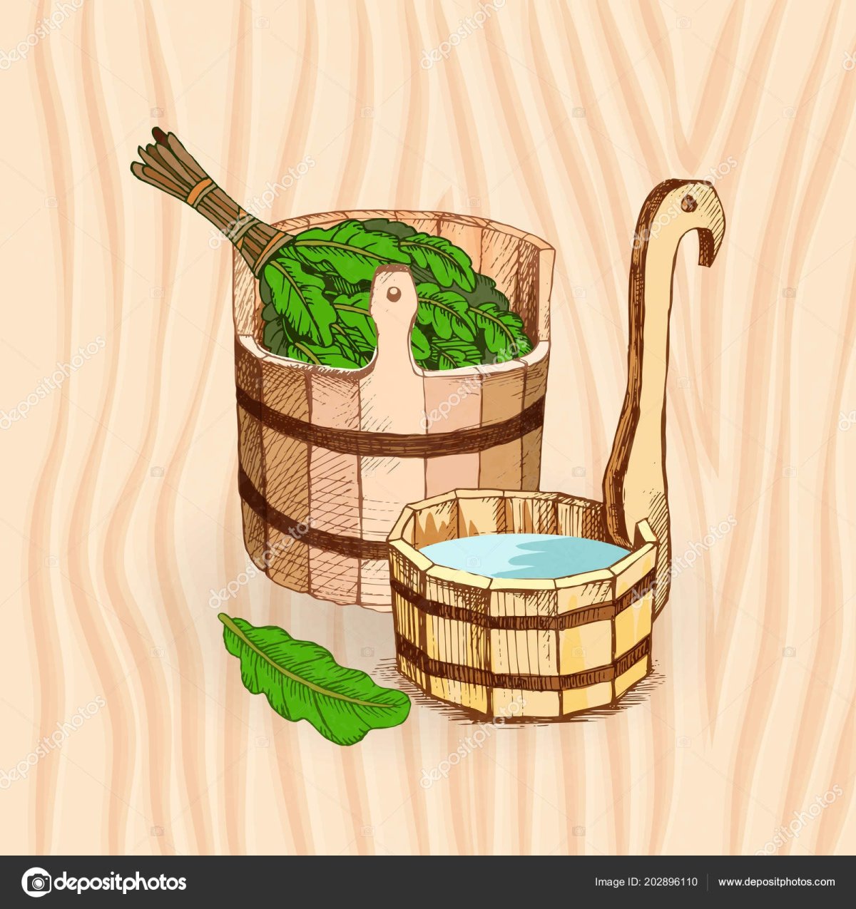 Банный веник мультяшный