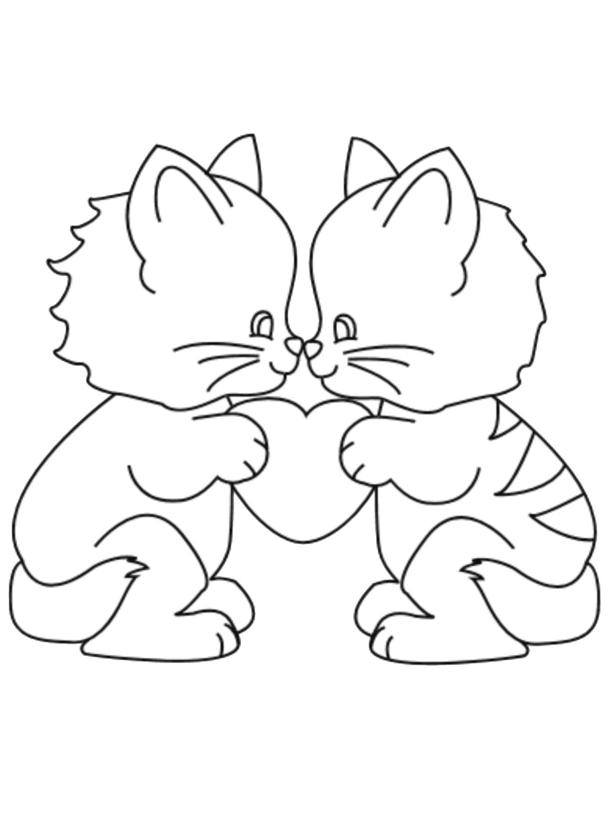 Раскраска. Котики