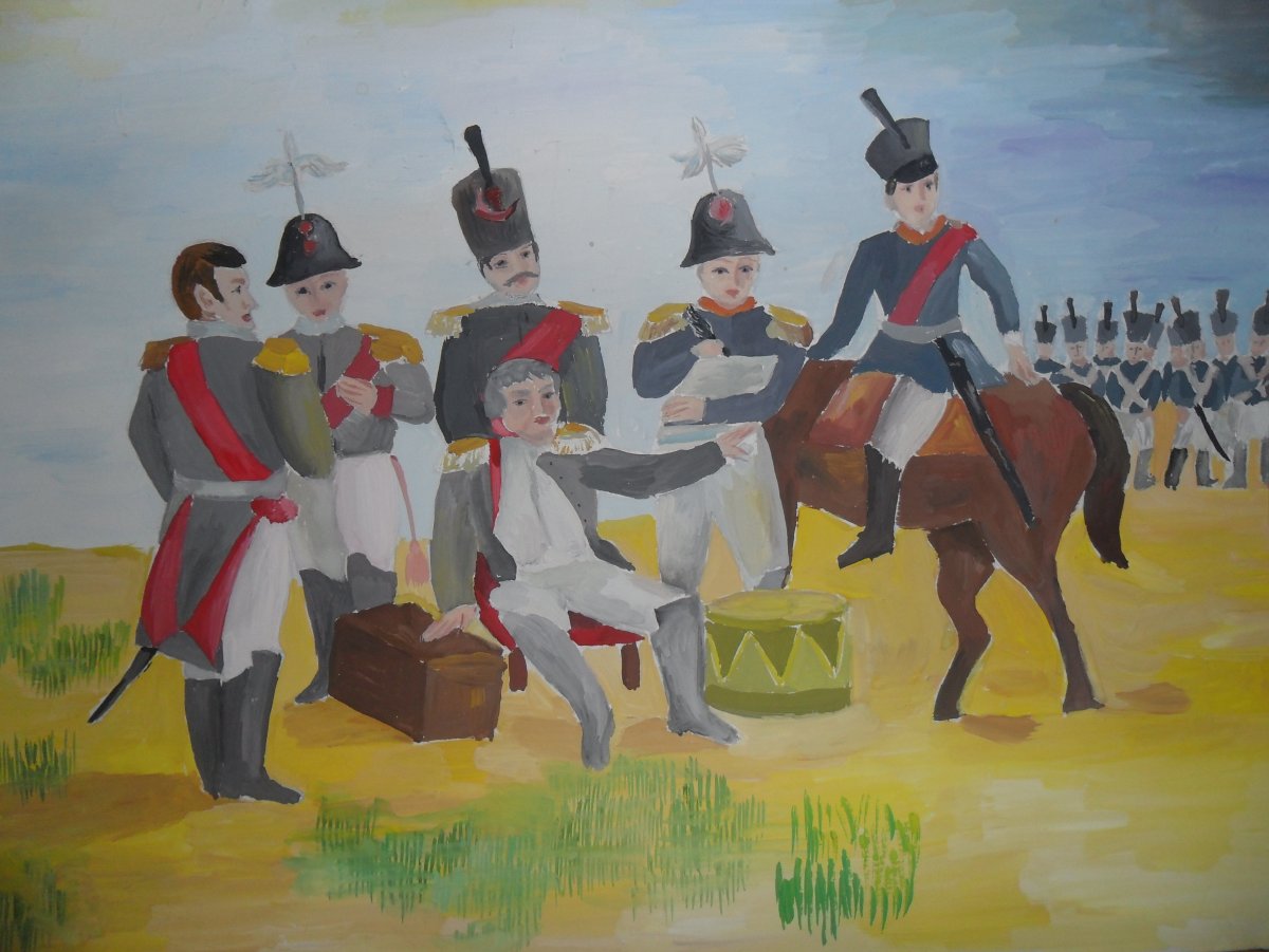 Раскраска война 1812 года Бородино