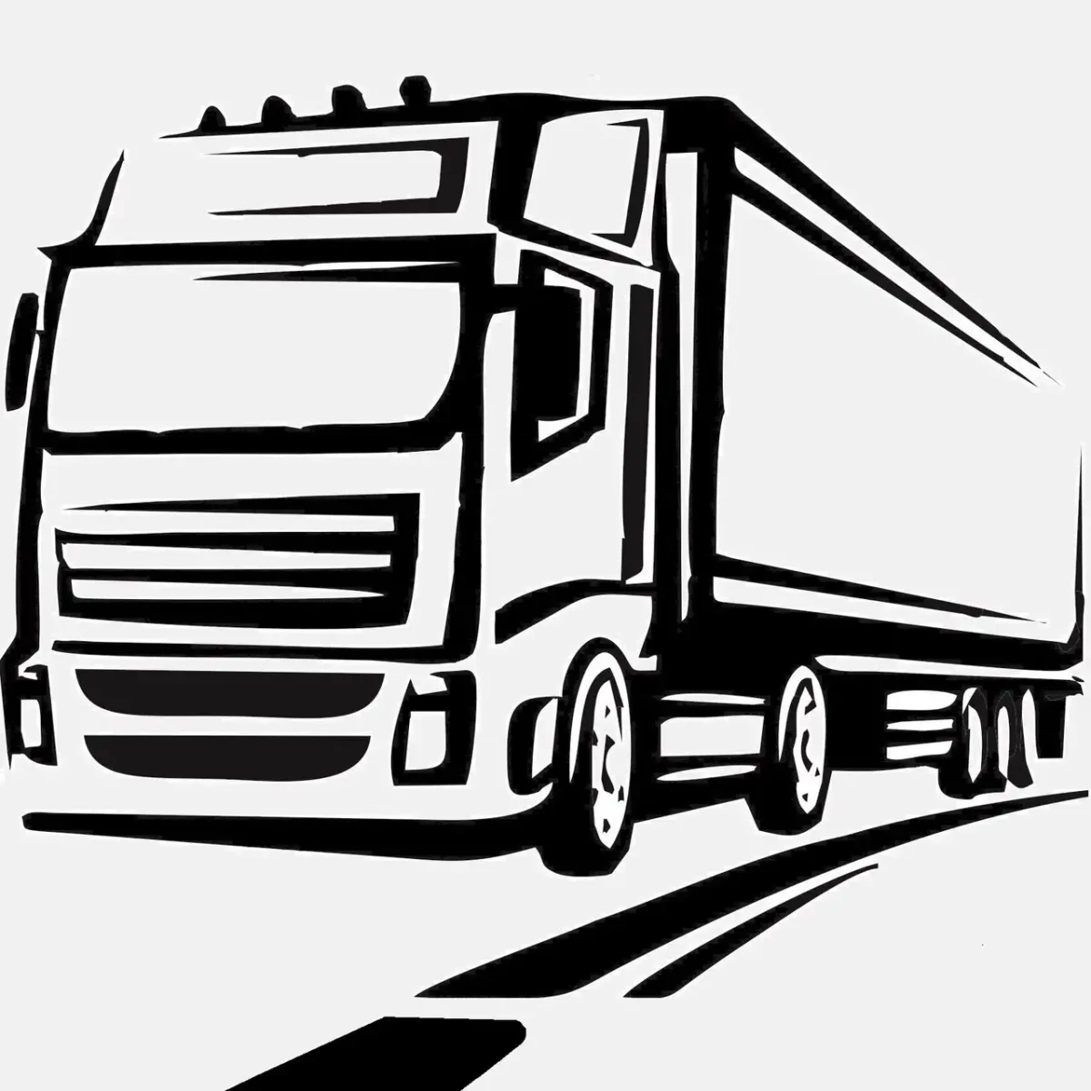 Силуэт грузовой машины