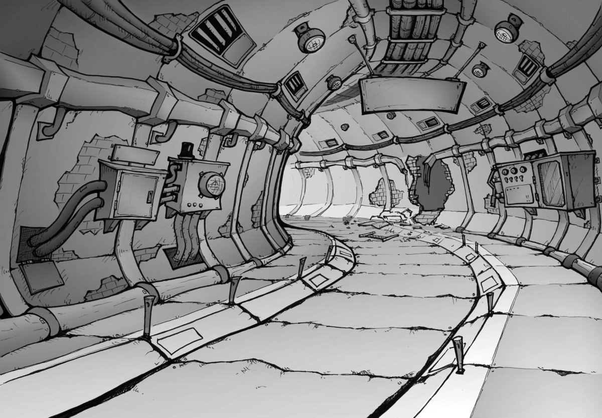 Нарисованный поезд спереди